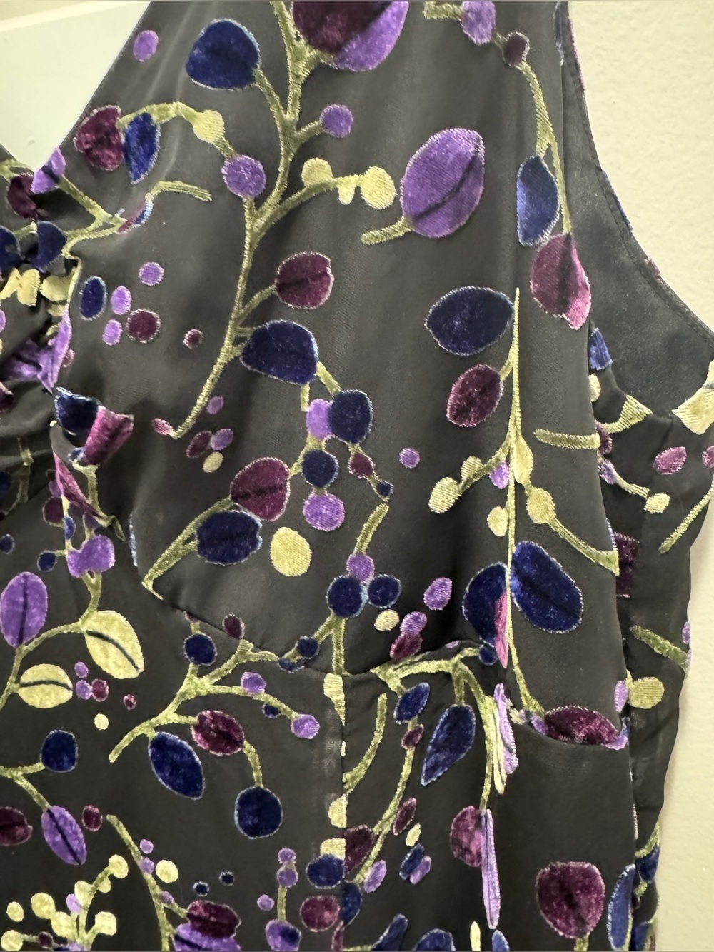 Addition Elle Vintage Black Burnout Velvet Floral Maxi Dress Size 18 Evening Y2K - Picture 7 of 13